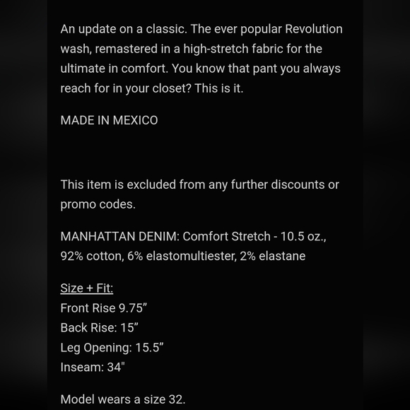 Fidelity Denim Jimmy Westlake Manhattan Revolution Wash Straight Size 34x29 EUC - Picture 6 of 16